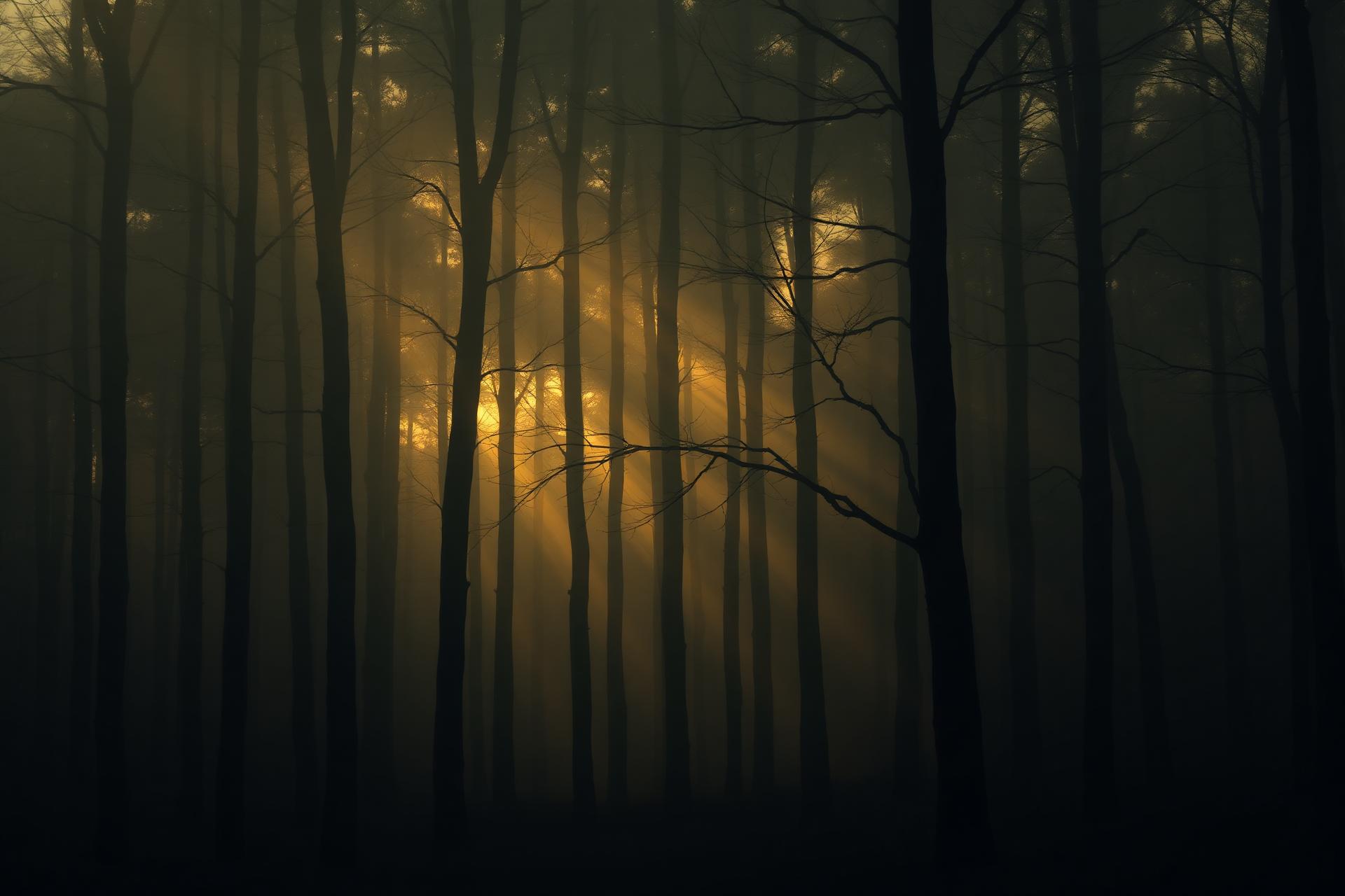 Floresta ao amanhecer